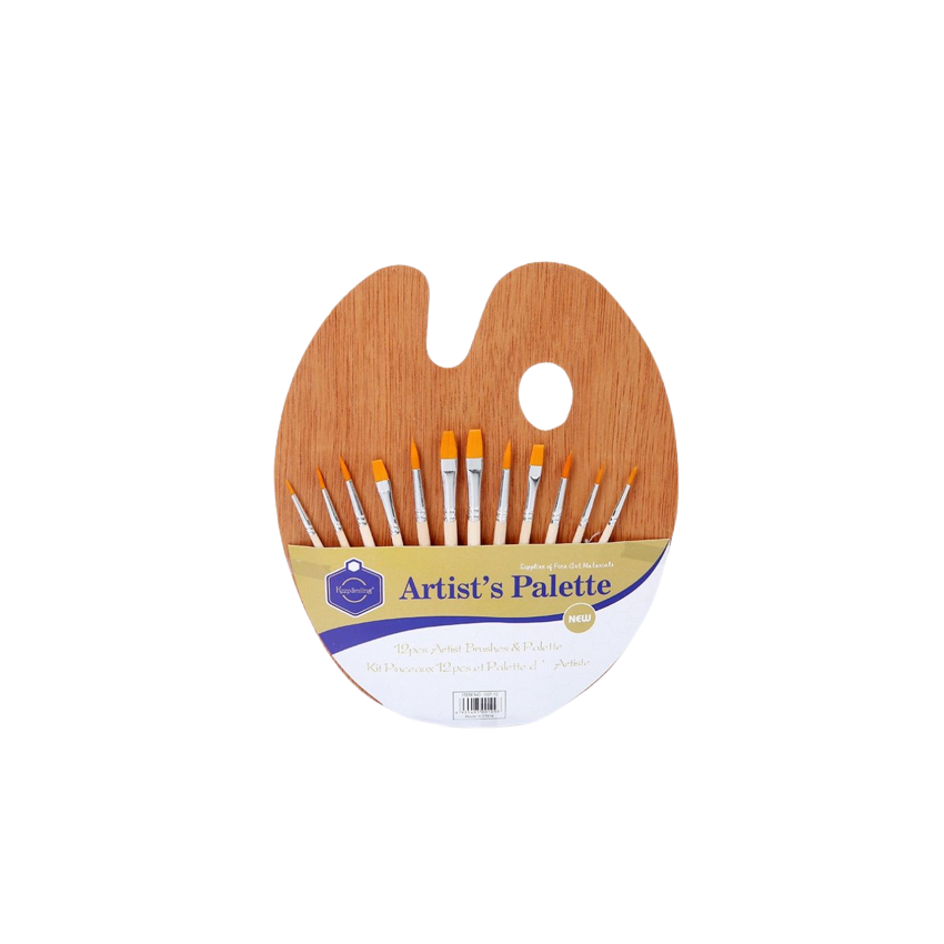 Keep Smiling Artist Brushes and Pallet Set