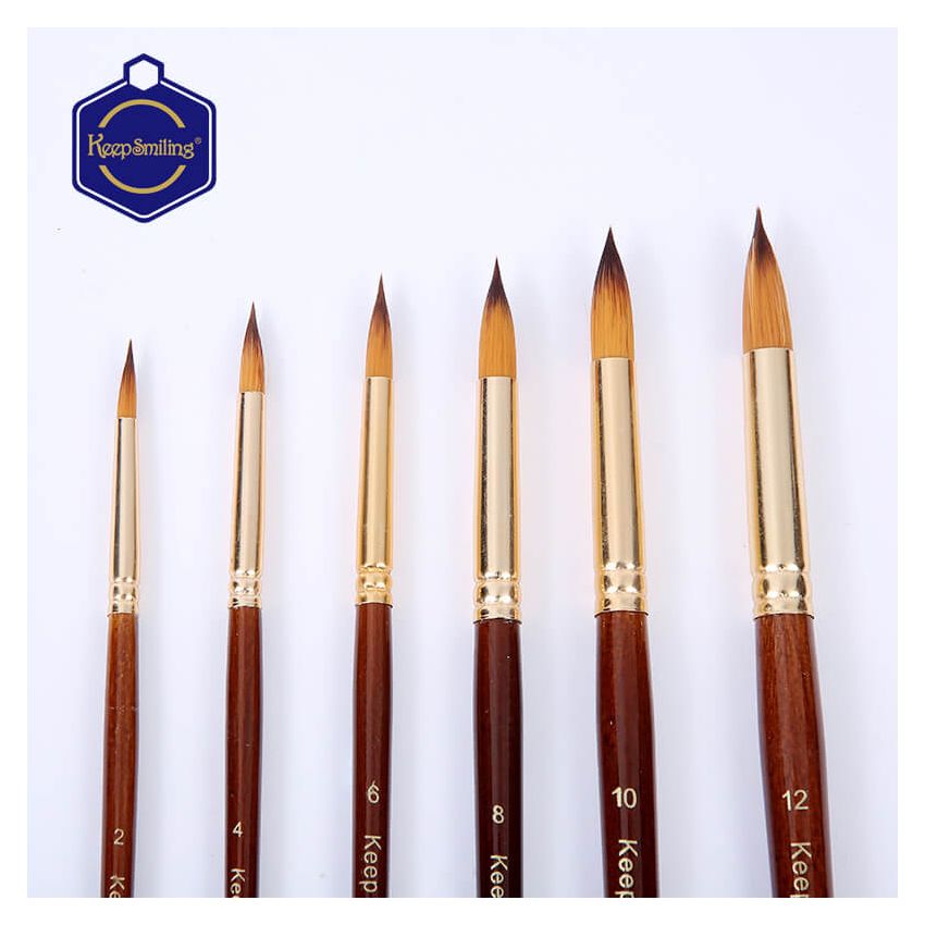 Keep Smiling Set of 6 Round Brush