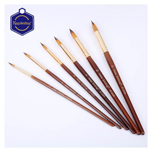 Keep Smiling Set of 6 Round Brush