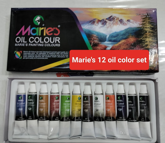 Marie's oil colour set of 12