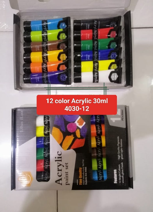 Keep Smiling Acrylic Colour set of 12 Colours