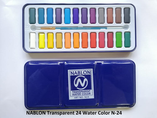 Nablon Transparent water colour cake set of 24 colours