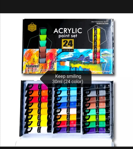 Keep Smiling Acrylic colours set of 24 colours 30 ml
